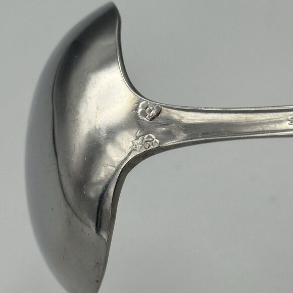 Vtg Cream Ladle Stainless Steel Japan Gravy Soup Sauce Floral Flatware Serving - Picture 6 of 8